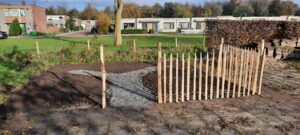 Het hek van de moestuin